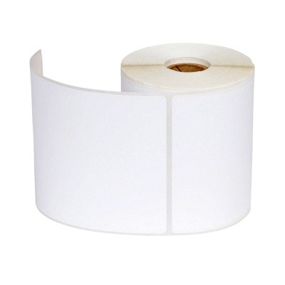 Термотрансферная этикетка 100х150 полуглянец 300 штук в рулоне 