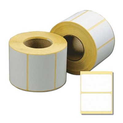 Термотрансферная этикетка 43х25 полуглянец 1000 штук в рулоне 